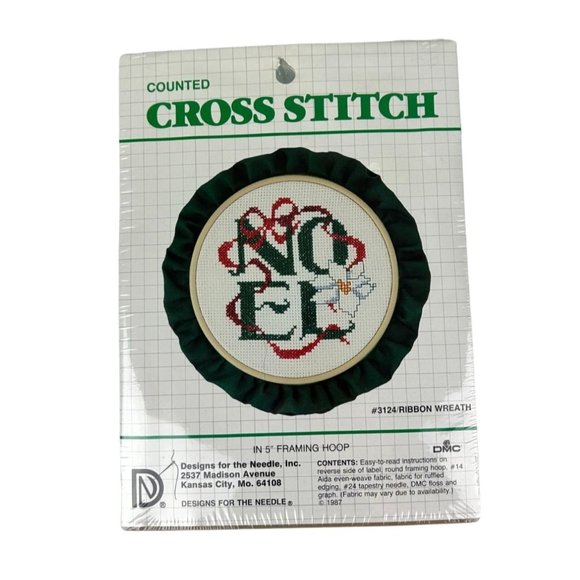 Vintage Design for the Needle 1987 Christmas Noel Counted Cross Stitch Kit #3134 - Picture 1 of 11